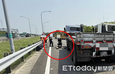 國1岡山地磅站驚傳全武行！2聯結車運將爆衝突　1人突倒地送醫