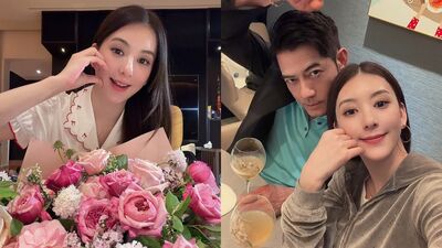 舉杯慶9週年！郭富城依偎方媛自拍　絕美夫妻紀念品曝光
