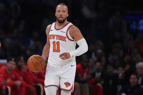 ▲紐約尼克布朗森（Jalen Brunson）上半場就轟下21分。（圖／達志影像／美聯社）