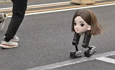 不拚速度拚創意　「豆腳機器人」現身北京馬拉松