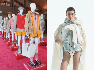 羽絨衣之王入侵夏天！Moncler層次穿搭太好看　蝴蝶結斗篷展浪漫氣勢