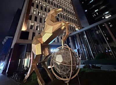 桃園燈會主燈「飛馬」　移置八德區「千塘行旅」