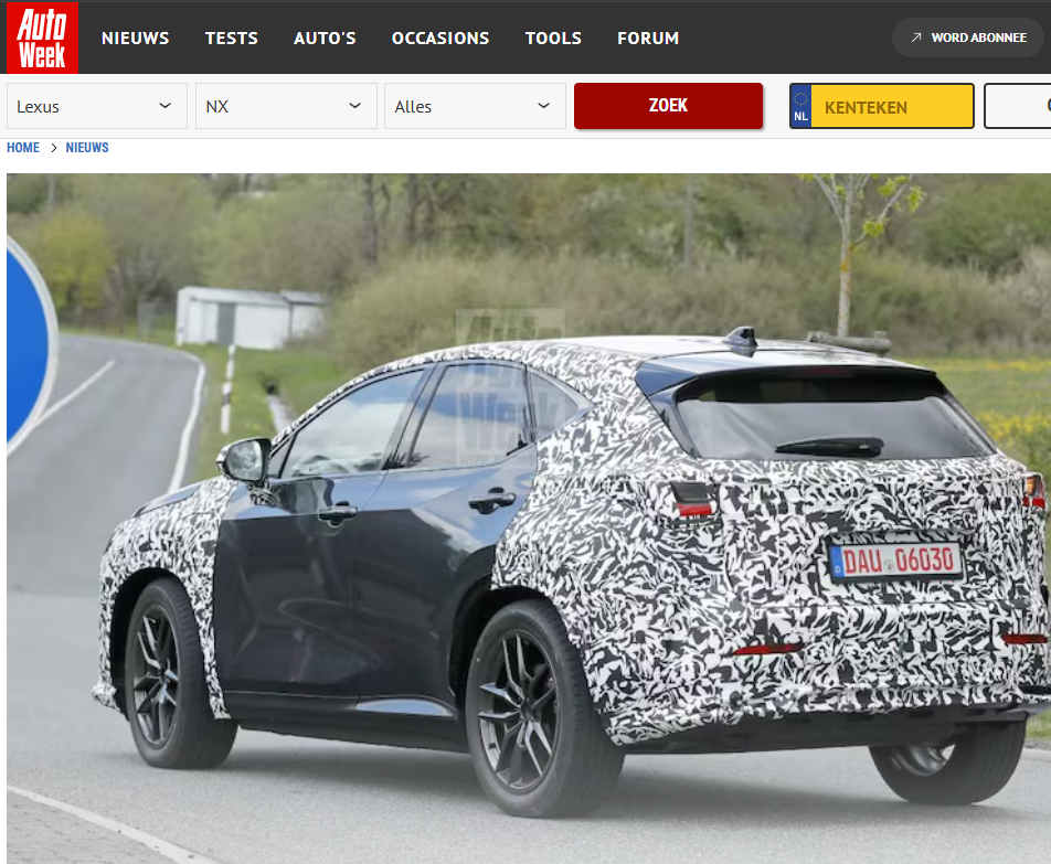 ▲改款新LEXUS NX首度被捕獲！（圖／翻攝自《autoweek》）