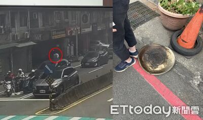 天降香爐蓋！夫妻停紅燈倒楣被砸畫面曝　頭部受傷眼角流血