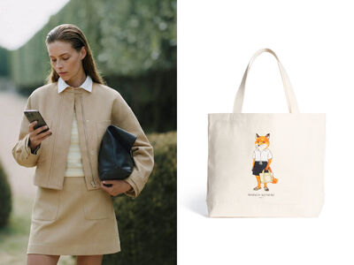 巴黎旅人衣櫥！Maison Kitsuné新設計師打造小狐狸托特、奶油風衣超質感