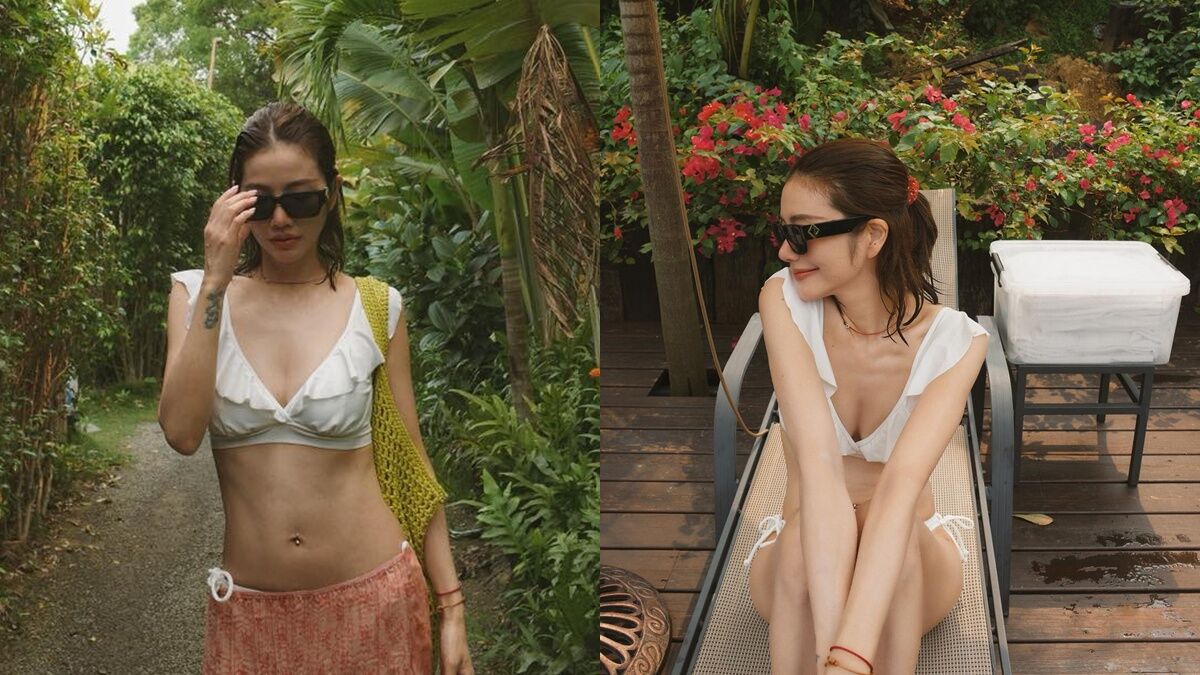 許路兒出遊難得解放深V！　「炸火辣事業線」真實身材被看光