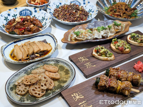 ▲漢來美食「樂蔬」招牌菜色一次看　這3道料理由正寬法師打造。（圖／記者黃士原攝）
