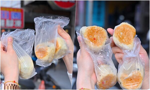 ▲▼點頭大餅水煎包。（圖／部落客橘子狗愛吃糖授權提供）