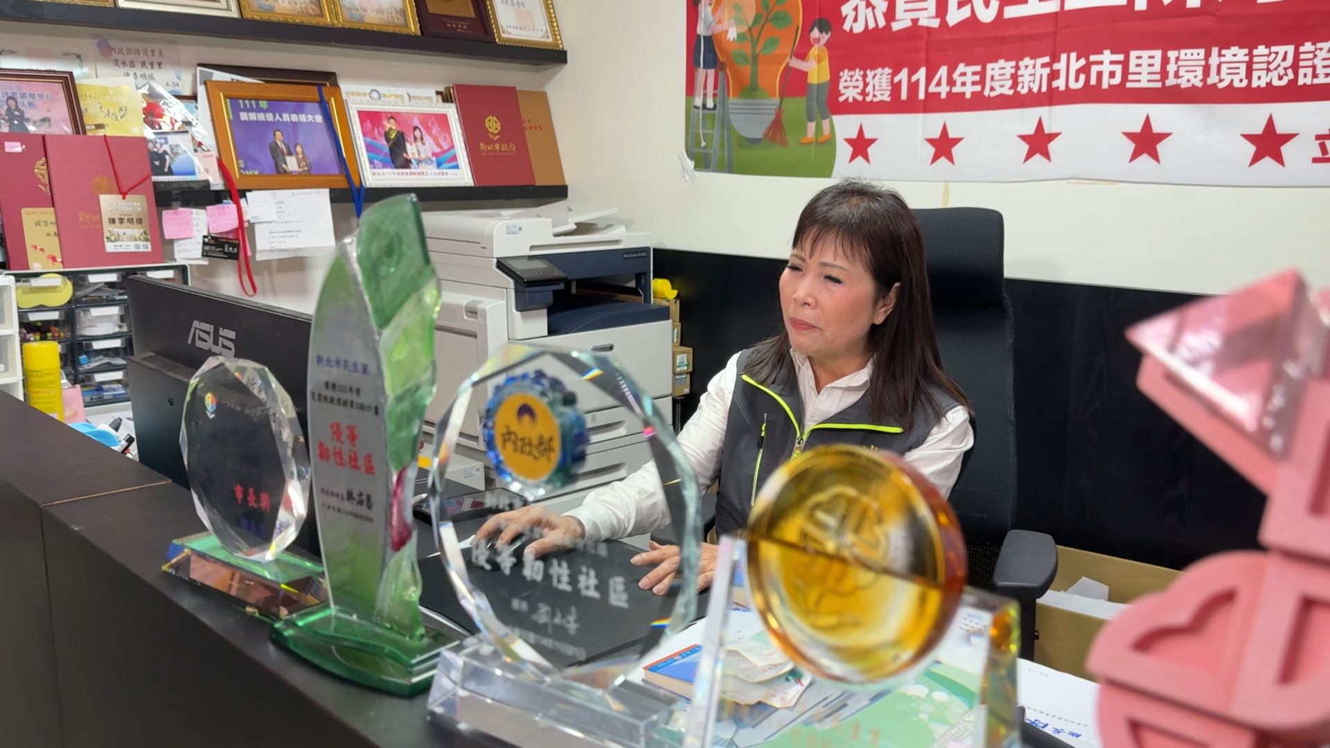 ▲▼新北市韌性社區,淡水區民生里里長,陳李明緣。（圖／記者姜國輝攝）