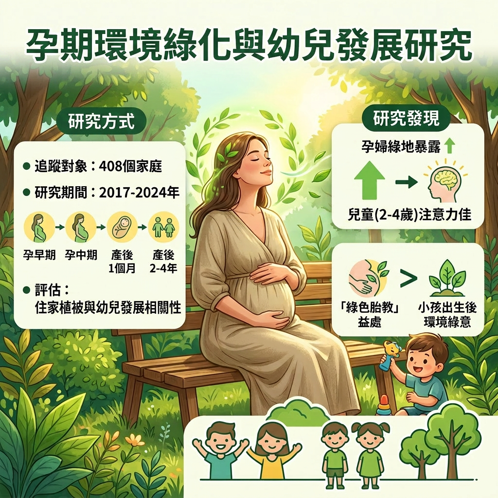 ▲▼      孕期綠意研究       。（AI協作圖／記者邱俊吉製作，經編輯審核）