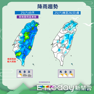 南部防較大雨勢「入夜趨緩」　下周又有鋒面接力