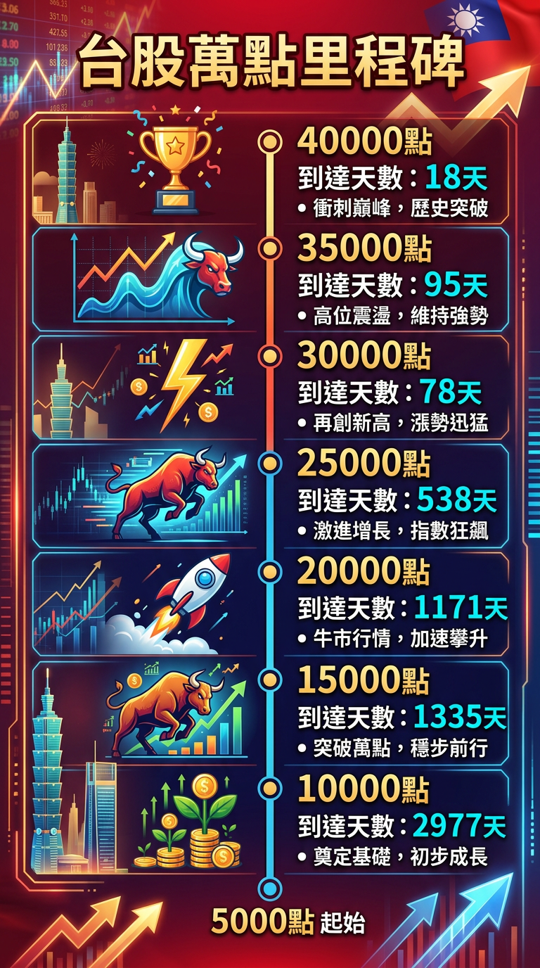 ▲台股萬點里程碑。（AI協作圖／記者周亭瑋製作，經編輯審核）