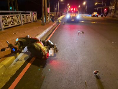 苗栗公館死亡車禍！騎士不明原因撞電桿　頭胸重創送醫不治