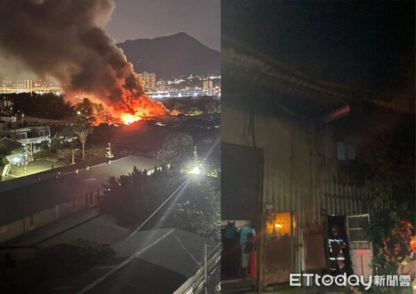 ▲蘆洲一處鐵皮屋深夜發生火警，屋內雖無人，卻有上百隻爬蟲類寵物鼠慘遭燒死。（圖／記者陳以昇翻攝)