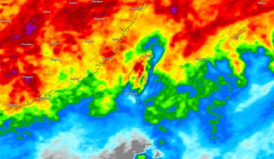 一片橘紅！　「全台雷雨」鋒面要來了