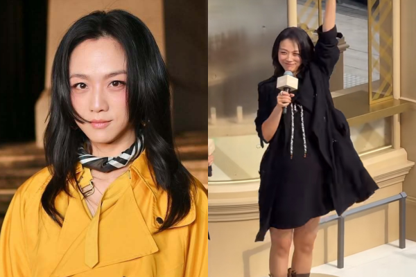 ▲湯唯疑似懷二胎。（圖／翻攝自微博）