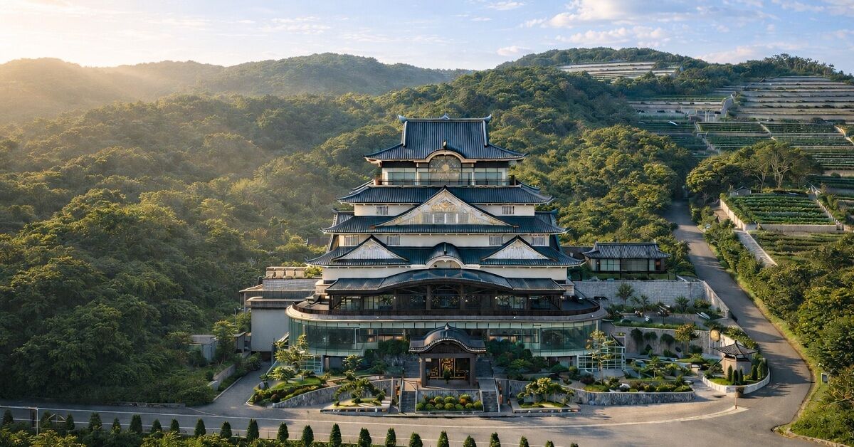 北海岸山頭驚見「日本城」? 金華山全新寶塔成意外話題