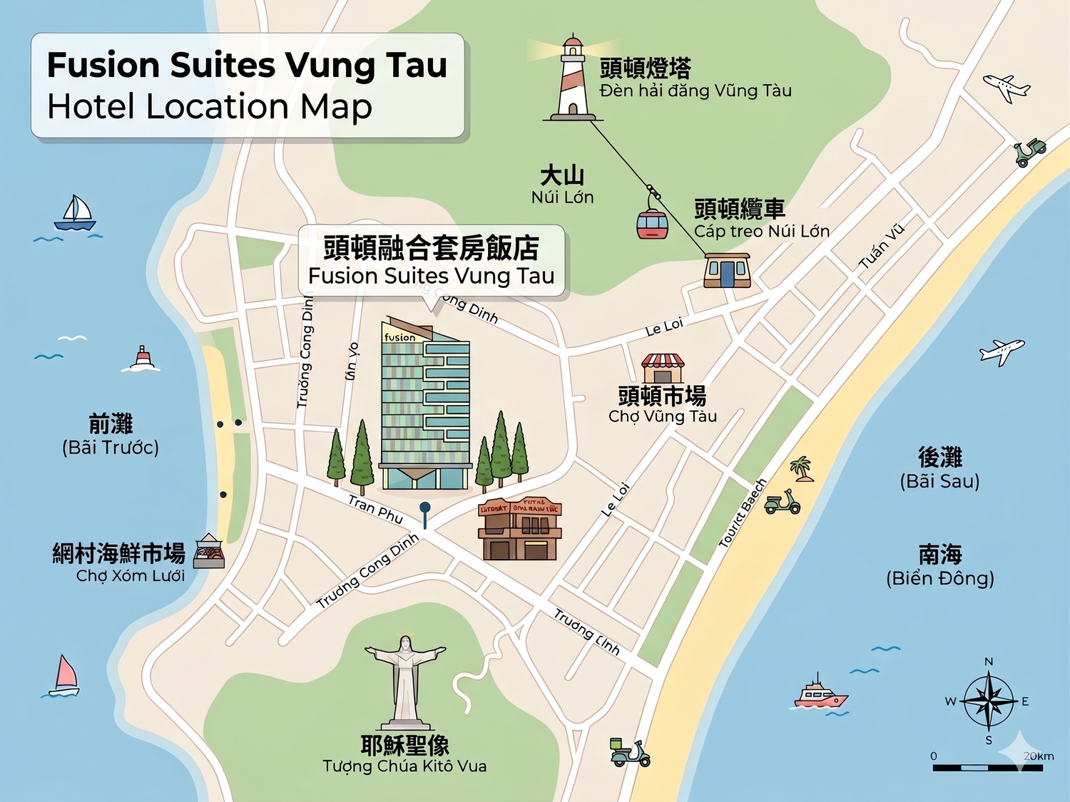 ▲▼Fusion Suites Vung Tau 頭頓融合套房飯店。（圖／部落客混血珊莎的奇幻旅程授權提供）