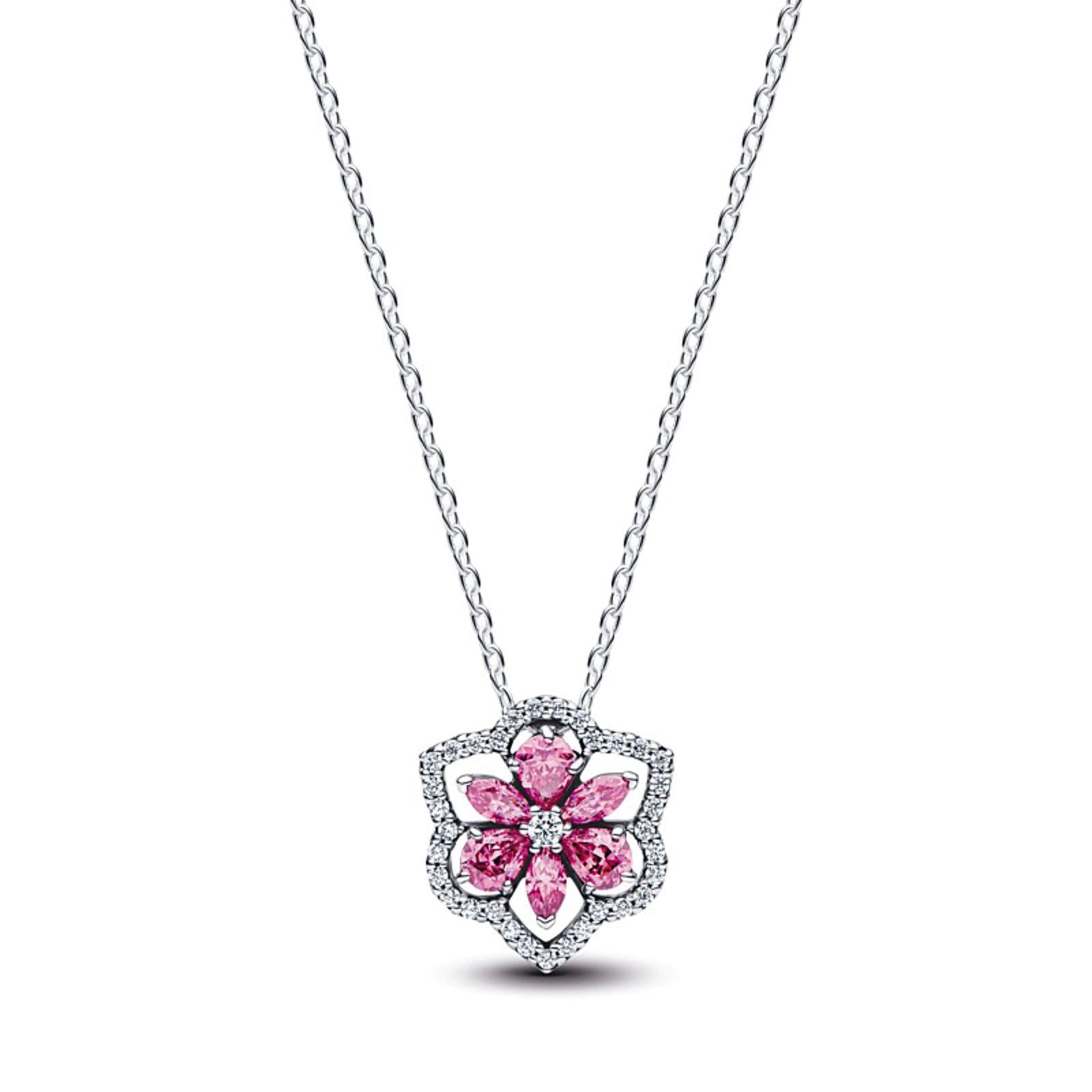 璀璨雙層浮游花項鍊 NT$4,280。（PANDORA提供）