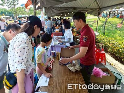 台南官田消防進音樂祭設九宮格闖關　親子邊玩邊學防災知識