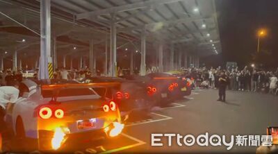 國3南投服務區噪音惱人！改裝車聚拉轉燒胎　警帶走3人3車