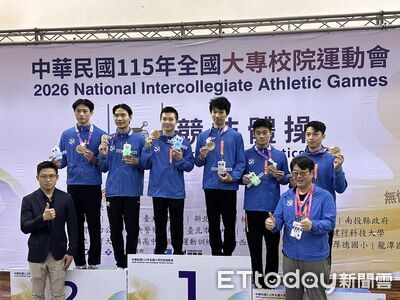 北市大體操男子成隊締二連霸　蕭佑然狀態沒顛峰說打噴嚏腹肌抽筋