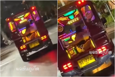 移動活春宮！泰嘟嘟車上「當街吞吐」全被拍　外籍男女抓到了