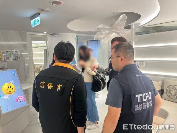 ▲台北市刑大上午會同北市衛生局前往轄內4個愛爾麗醫美集團分店進行行政稽查。（圖／記者陳以昇翻攝）
