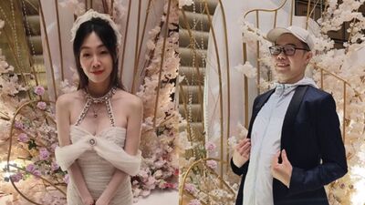 簡簡穿白紗!鄧佳華問:是我們婚禮嗎 遭「回6字」網笑:厲害