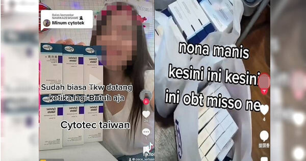 印尼籍移工「You Li」（臉書姓名）在網路黑市大賣墮胎藥，居中牟取暴利。（圖／翻攝當事人Tiktok）