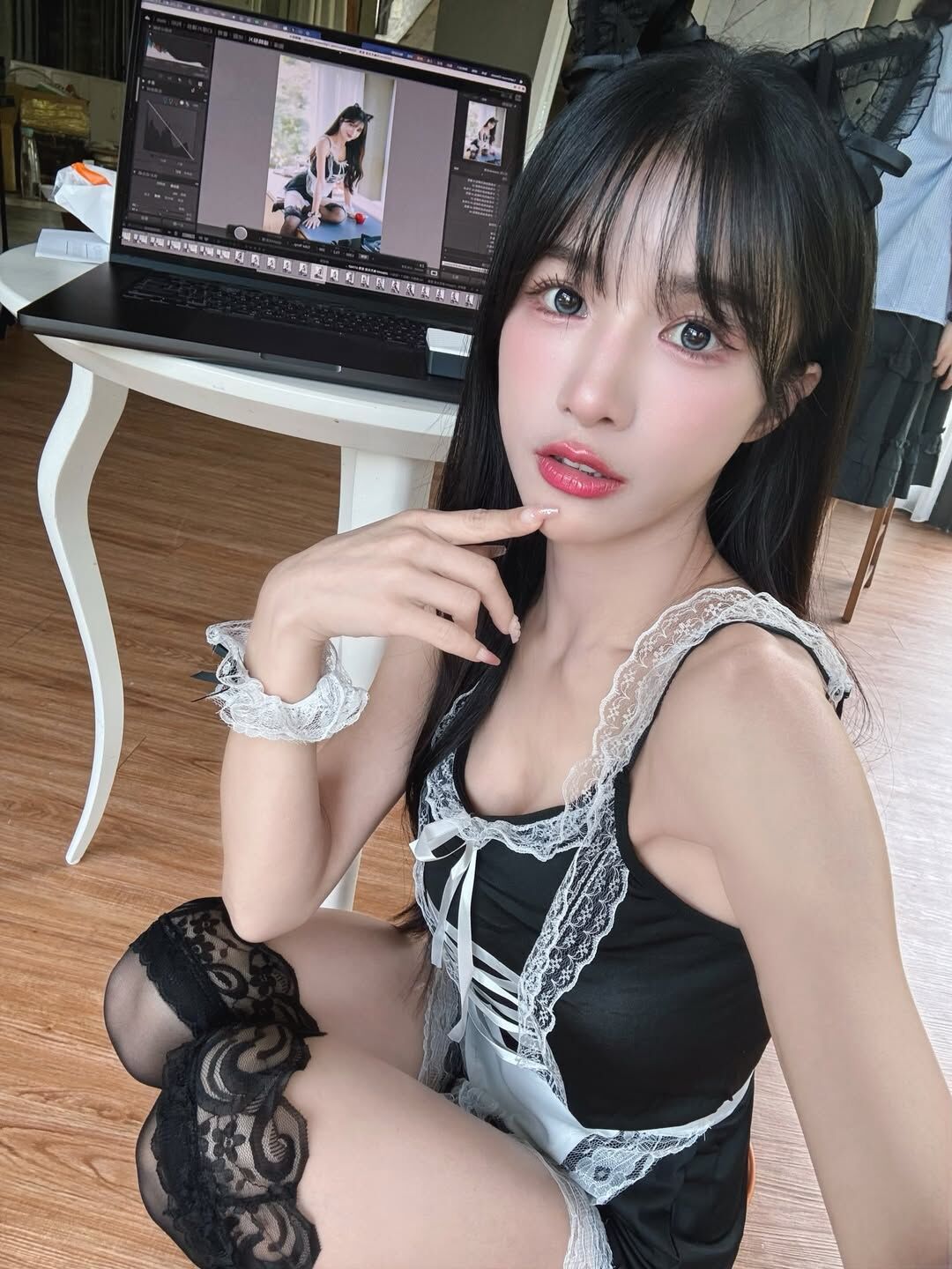 ▲▼台啦啦隊女神紅到日本！「貓系女僕照」登日本Yahoo首頁。（圖／翻攝自IG）