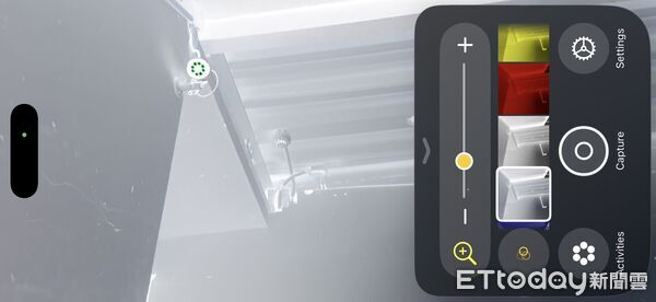 ▲▼實測iPhone 內建「放大鏡」App 偵測針孔攝影機。（圖／記者吳立言攝）