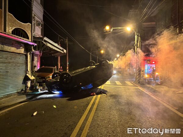 ▲九如鄉昌榮路與平和路口交通事故。（圖／記者陳崑福翻攝）