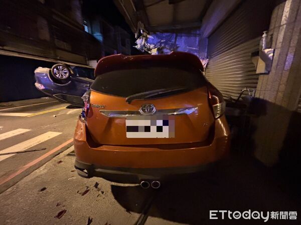 ▲九如鄉昌榮路與平和路口交通事故。（圖／記者陳崑福翻攝）