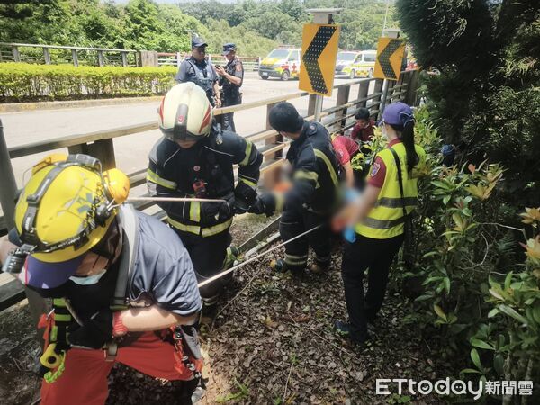 ▲▼桃園知名養生村傳墜橋，1女陳屍橋下明顯死亡。（圖／記者沈繼昌翻攝）