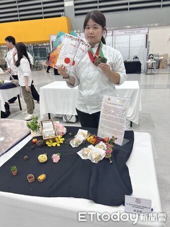 ▲林宇志老師在餐廳料理展示與開胃菜展示項目表現亮眼，一舉奪下2金1銀佳績。（記者林東良翻攝，下同）