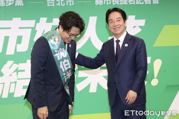 ▲▼賴清德、沈伯洋出席民進黨縣市長提名台北市記者會      。（圖／記者劉耿豪攝）