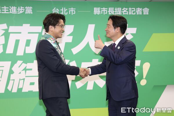 ▲▼賴清德、沈伯洋出席民進黨縣市長提名台北市記者會      。（圖／記者劉耿豪攝）