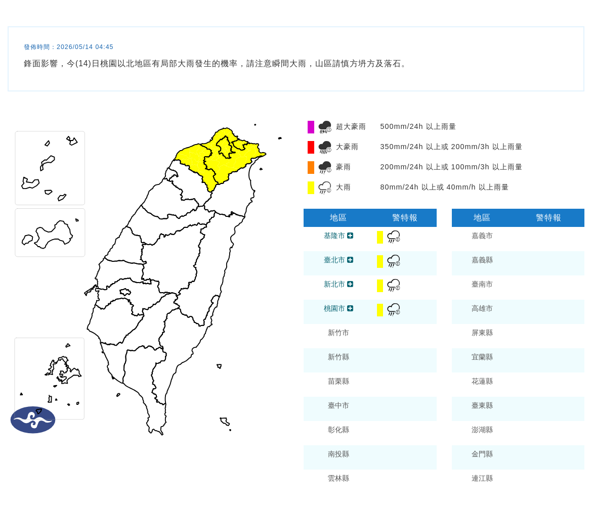 ▲▼。（圖／氣象署）