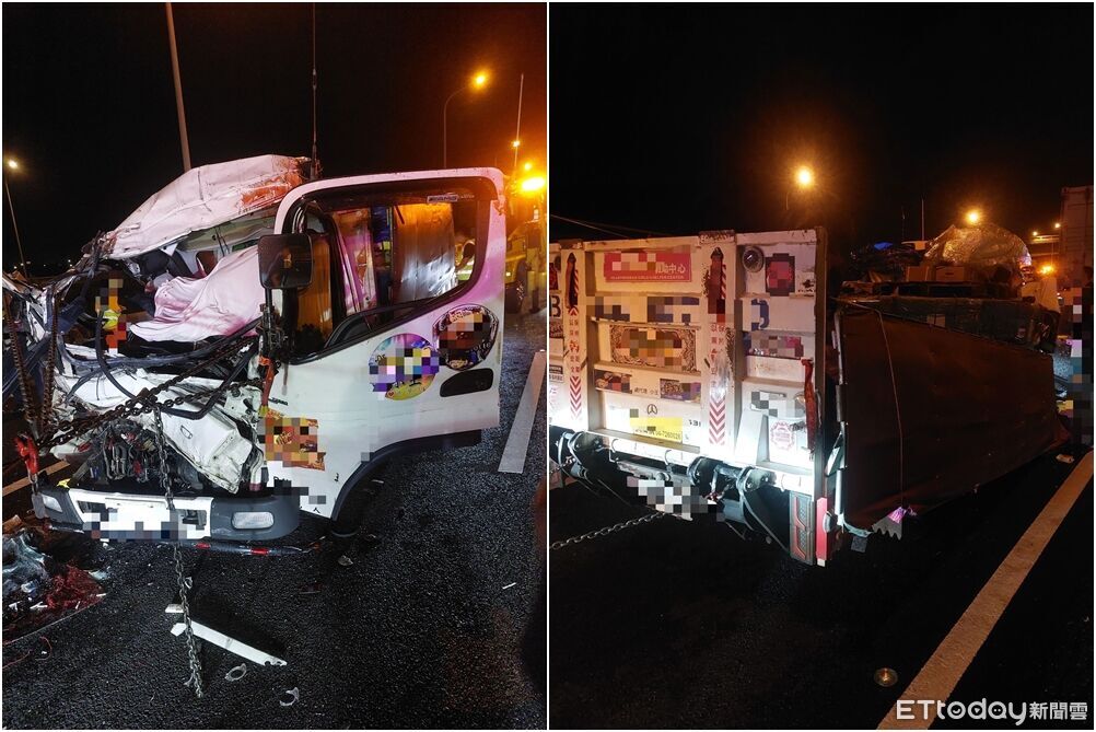 國道重大死亡車禍 25歲男追撞3車「小貨車撞爛」慘死