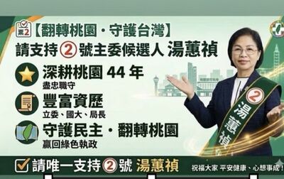 民進黨桃園市黨部主委5/24改選 張火爐對決湯蕙禎