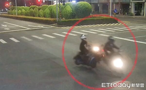 ▲▼兩名男子分別騎乘機車行經中正一路與福安路口時發生猛烈碰撞，當場連人帶車噴飛慘摔，全身多處擦挫傷，送醫後所幸意識清楚皆無大礙。（圖／記者吳世龍翻攝）