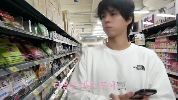▲▼野生朴寶劍現身嘉義！逛賣場研究中文　自助結帳畫面曝光。（圖／翻攝自YT）