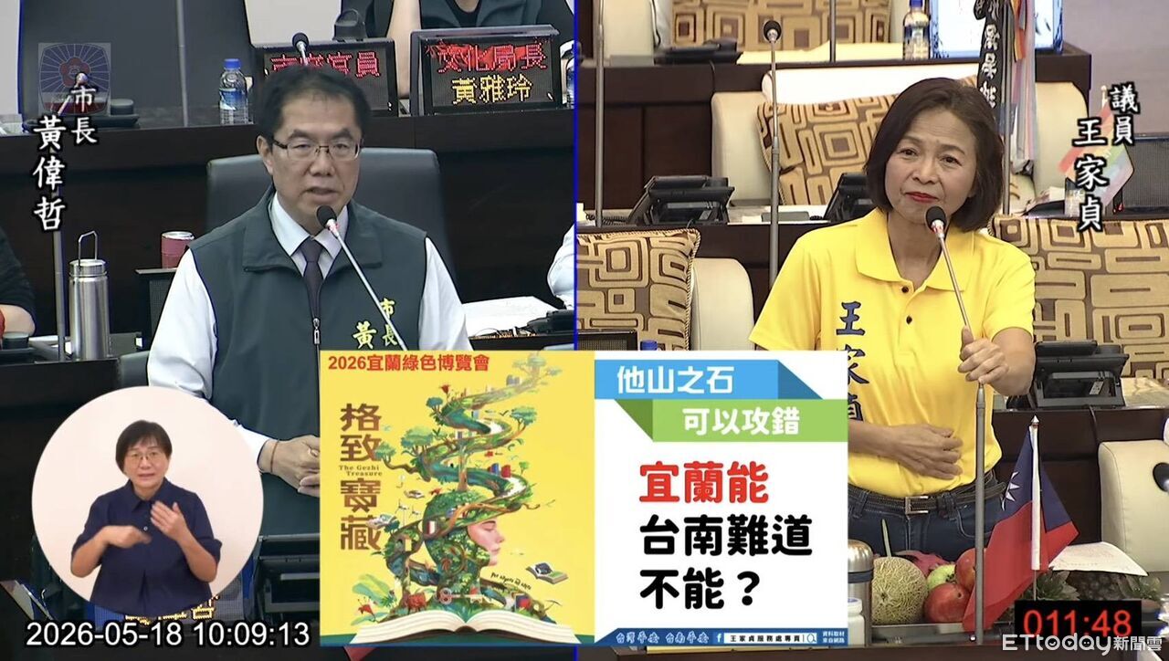 王家貞籲台南設綠博 黃偉哲允諾找地打造農業綠色博覽會