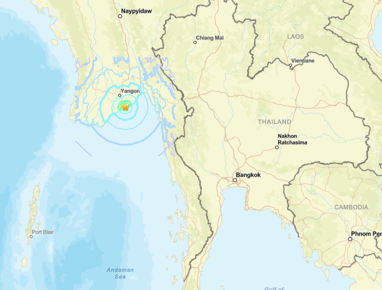 緬甸規模5.3地震!泰國多地有感 曼谷高樓搖晃