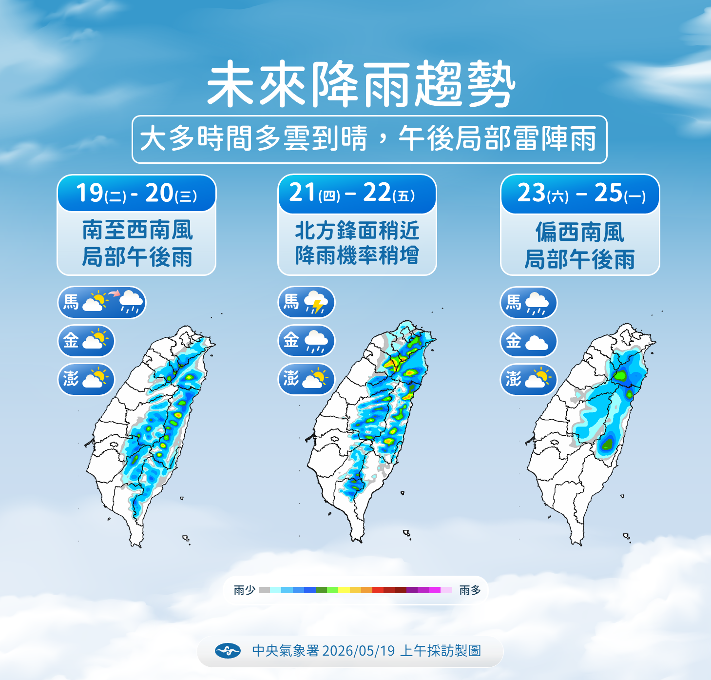 ▲▼未來一周天氣。（圖／氣象署提供）
