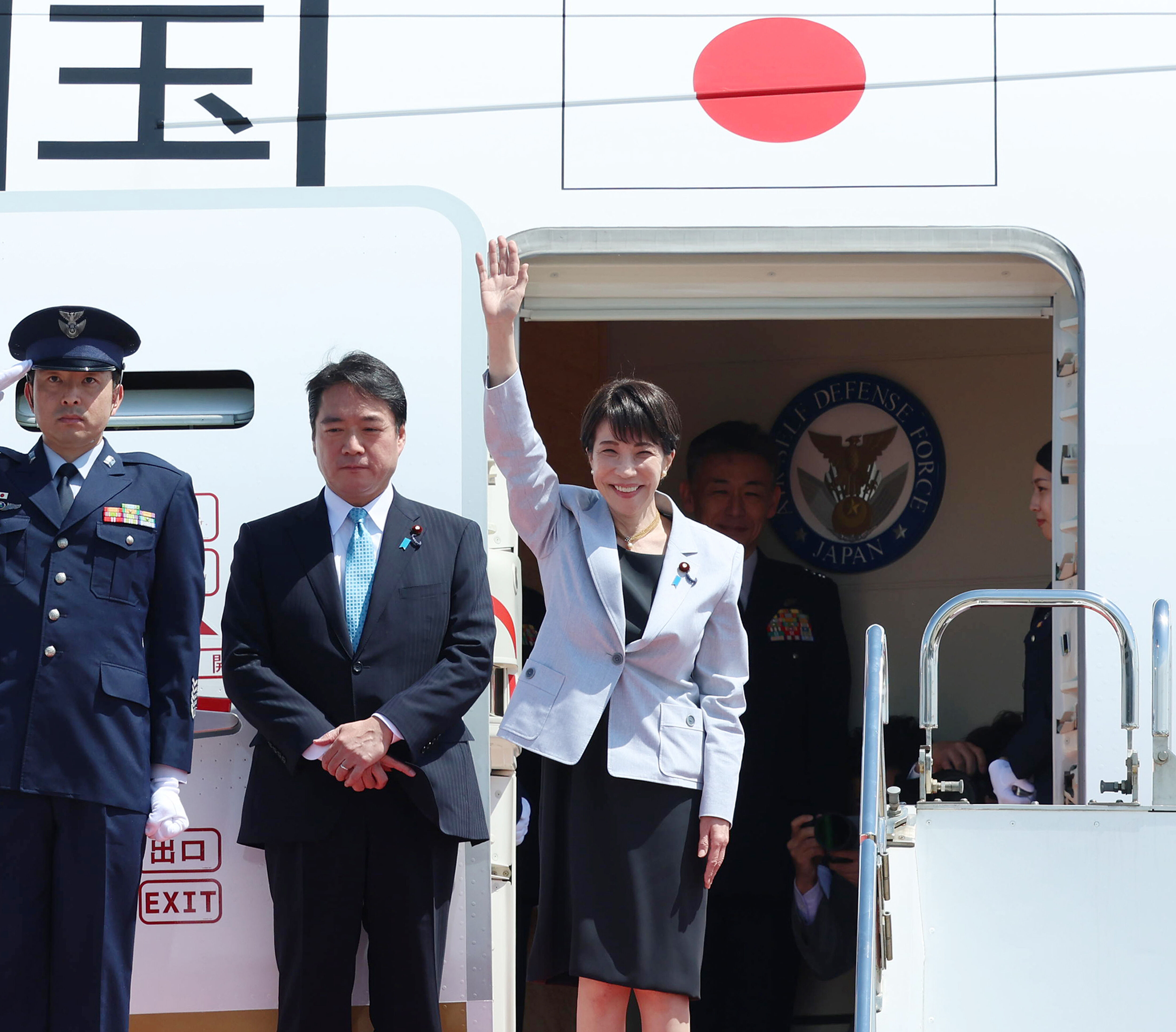▲▼高市早苗搭乘專機訪韓，稍早已抵達大邱機場。（圖／達志影像／美聯社）