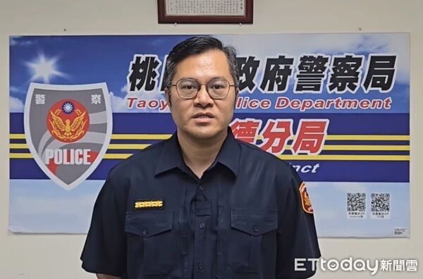 ▲八德分局副分局長陳國煌對民進黨桃園市長候選人黃世杰女助理遭性騷擾作說明。（圖／八德警分局提供）