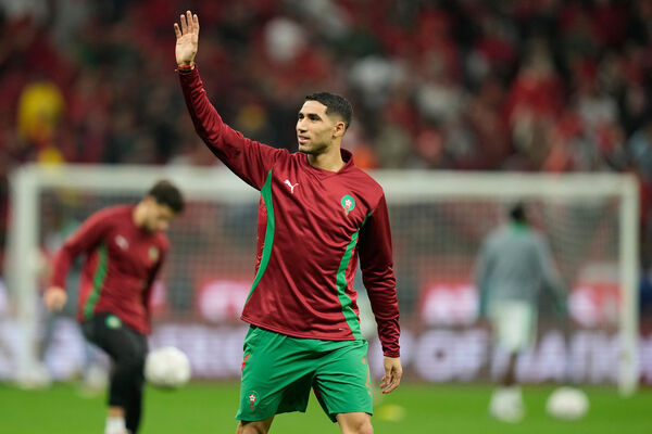 ▲摩洛哥哈基米（Achraf Hakimi）是上屆卡達世足賽球隊在16強踢下西班牙的大功臣。（圖／達志影像／美聯社）
