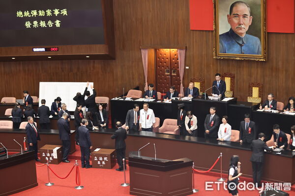 ▲▼ 賴清德總統彈劾案開票       。（圖／記者徐文彬攝）